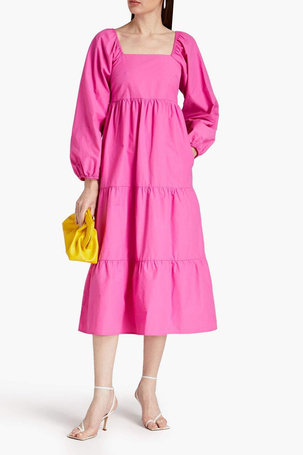 GESTUZ BernadetteGZ gathered cotton-blend poplin midi dress