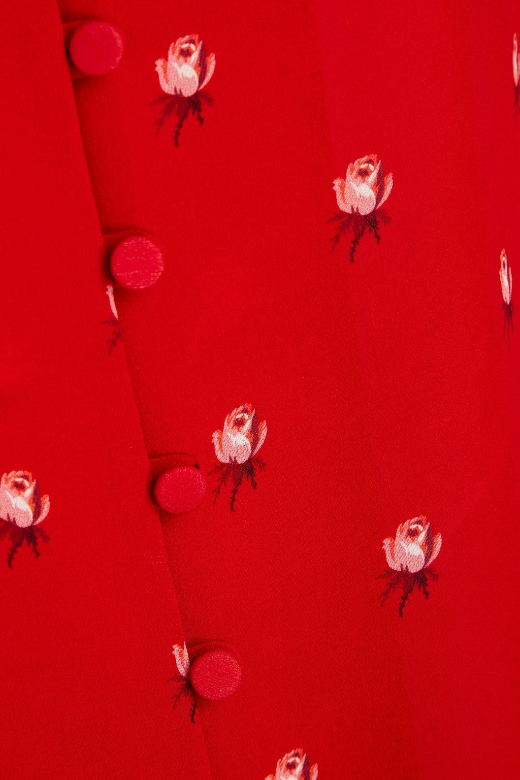 VALENTINO GARAVANI Schluppenbluse aus Seiden-Crêpe mit floralem Print