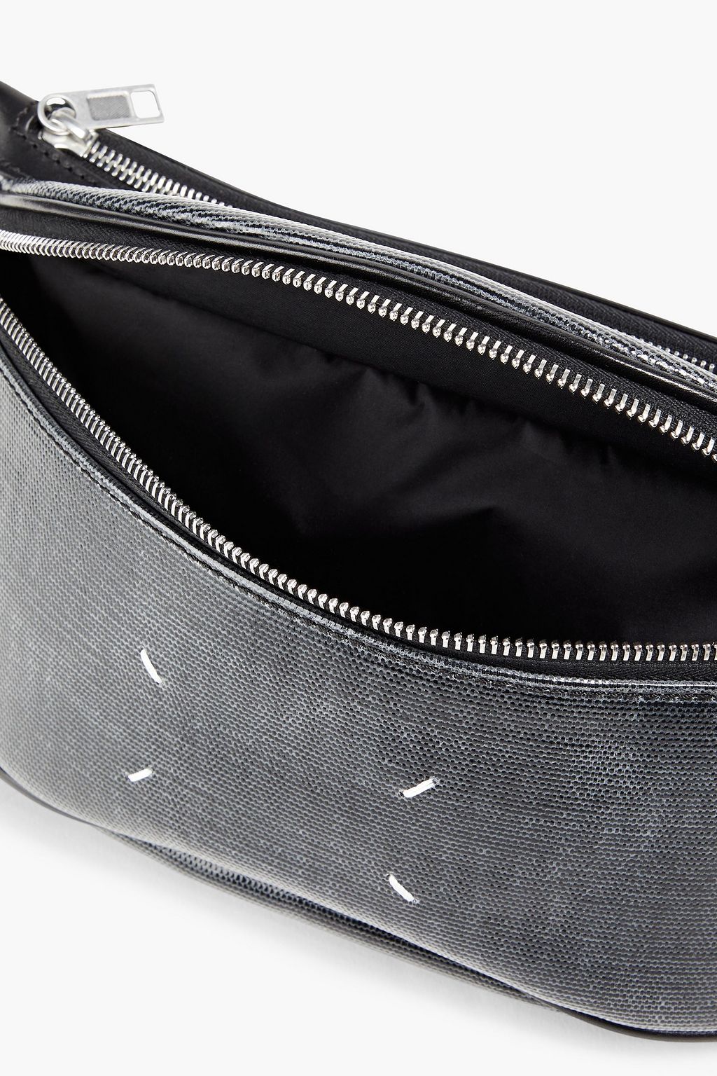 MAISON MARGIELA Gürteltasche aus beschichtetem Canvas mit Lederbesatz
