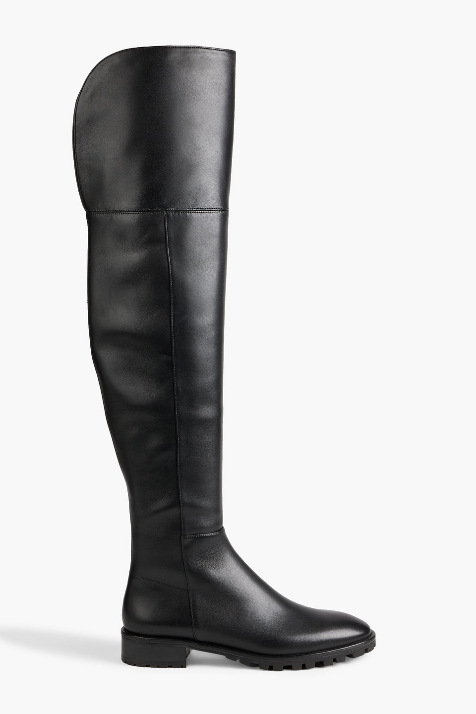 Stuart Weitzman Amber Leather Over-the-knee Boots In Black