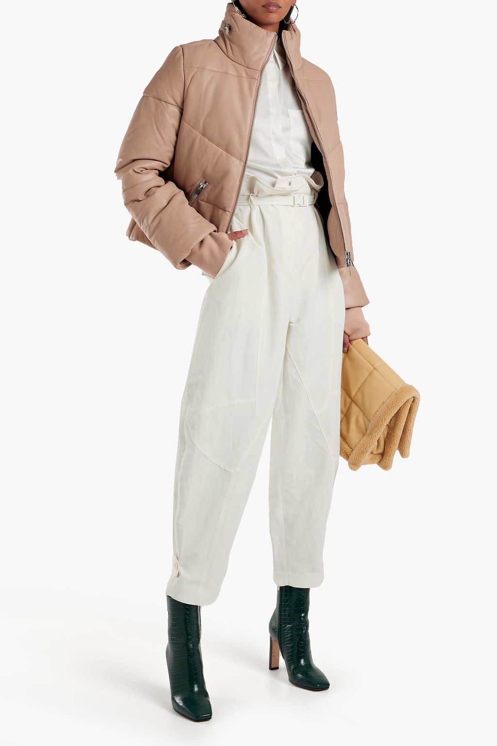 W118 BY WALTER BAKER Edwina quilted leather jacket THE OUTNET