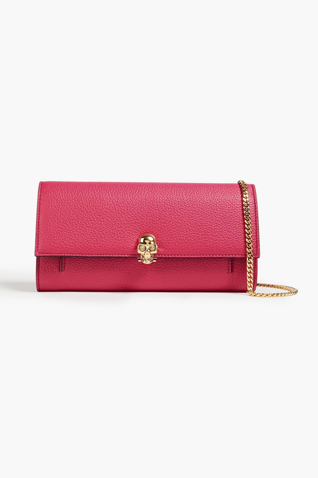 ALEXANDER MCQUEEN Embellished pebbledleather wallet THE