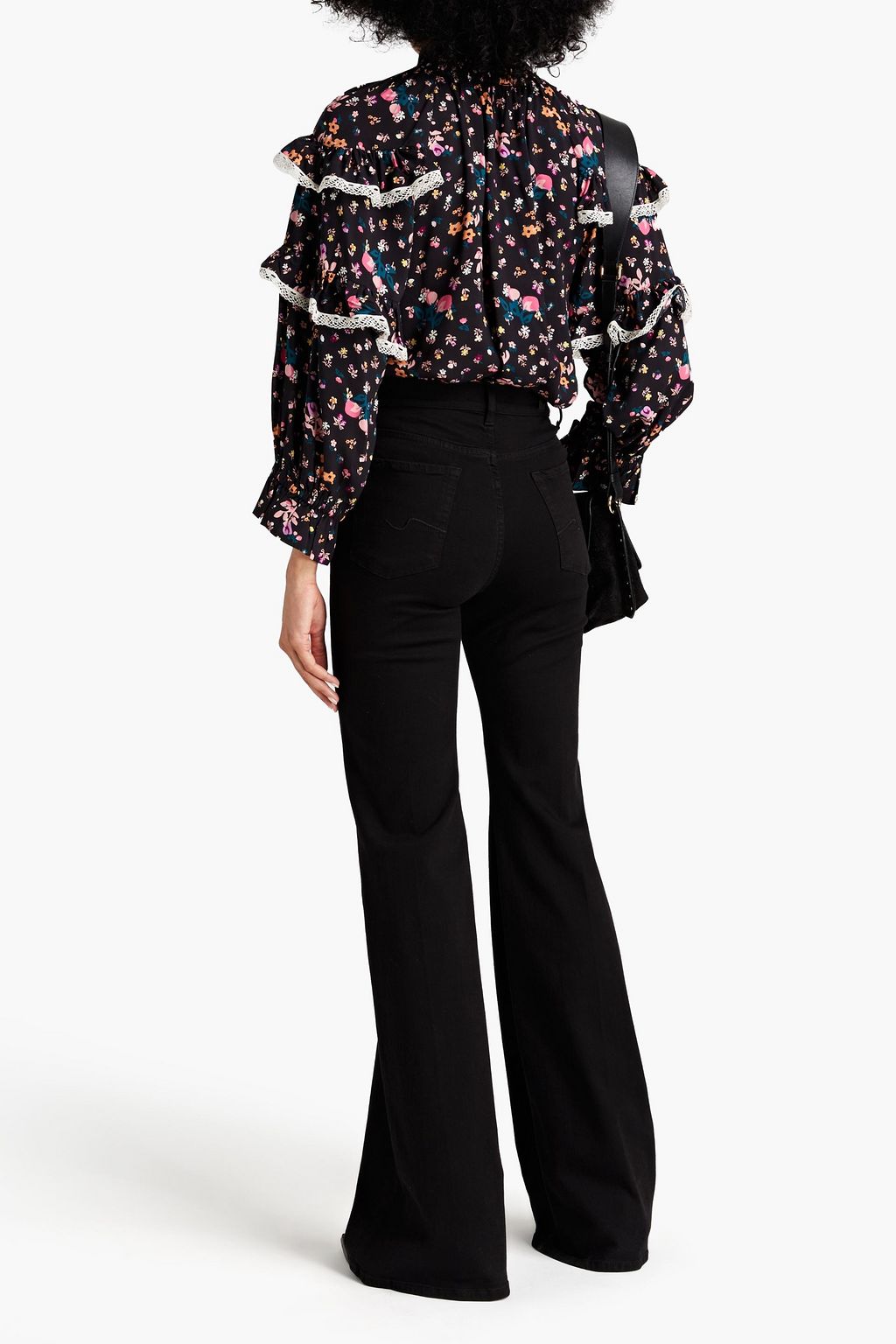 HOFMANN COPENHAGEN Julie ruffled printed crepe de chine blouse