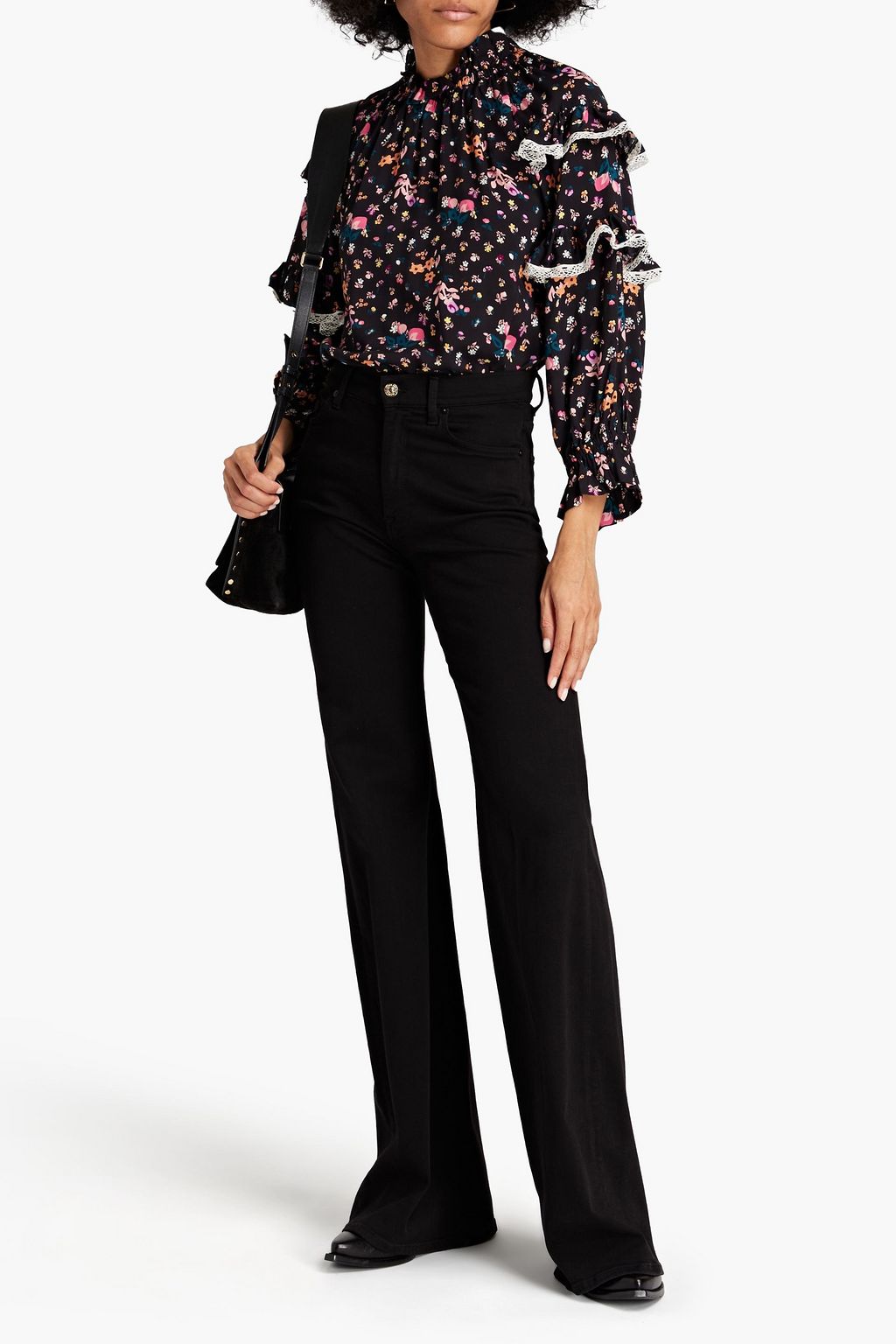 HOFMANN COPENHAGEN Julie ruffled printed crepe de chine blouse