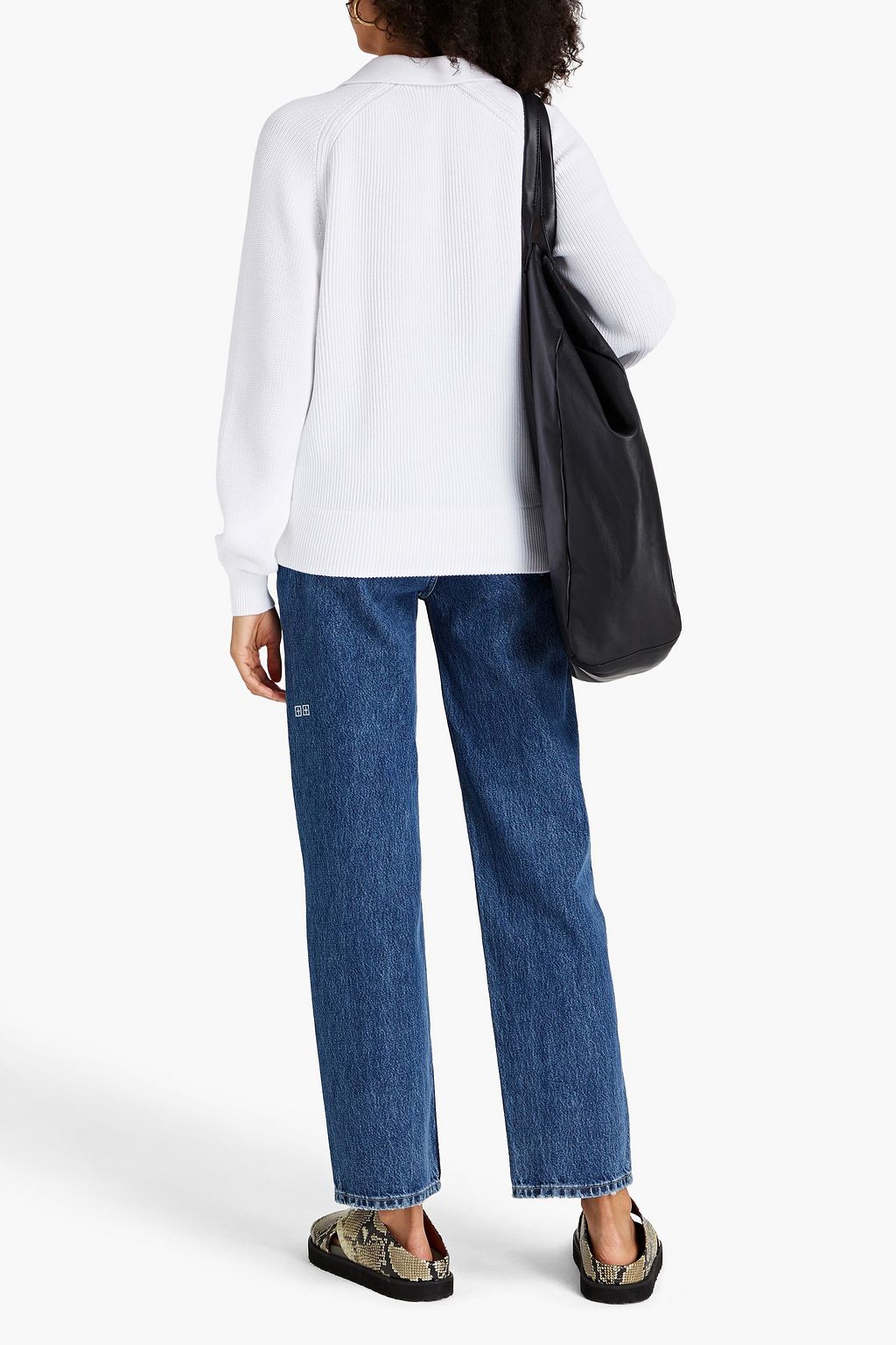 CO Ribbed cotton polo sweater