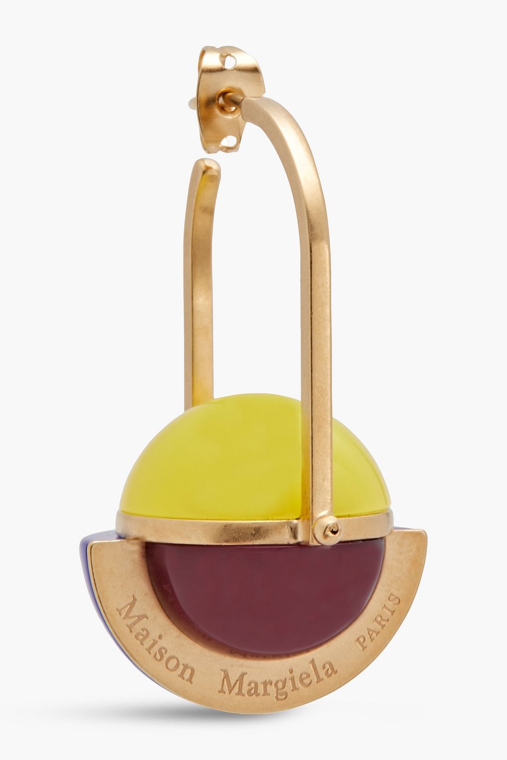 MAISON MARGIELA قرط بلون ذهبي من الراتنج