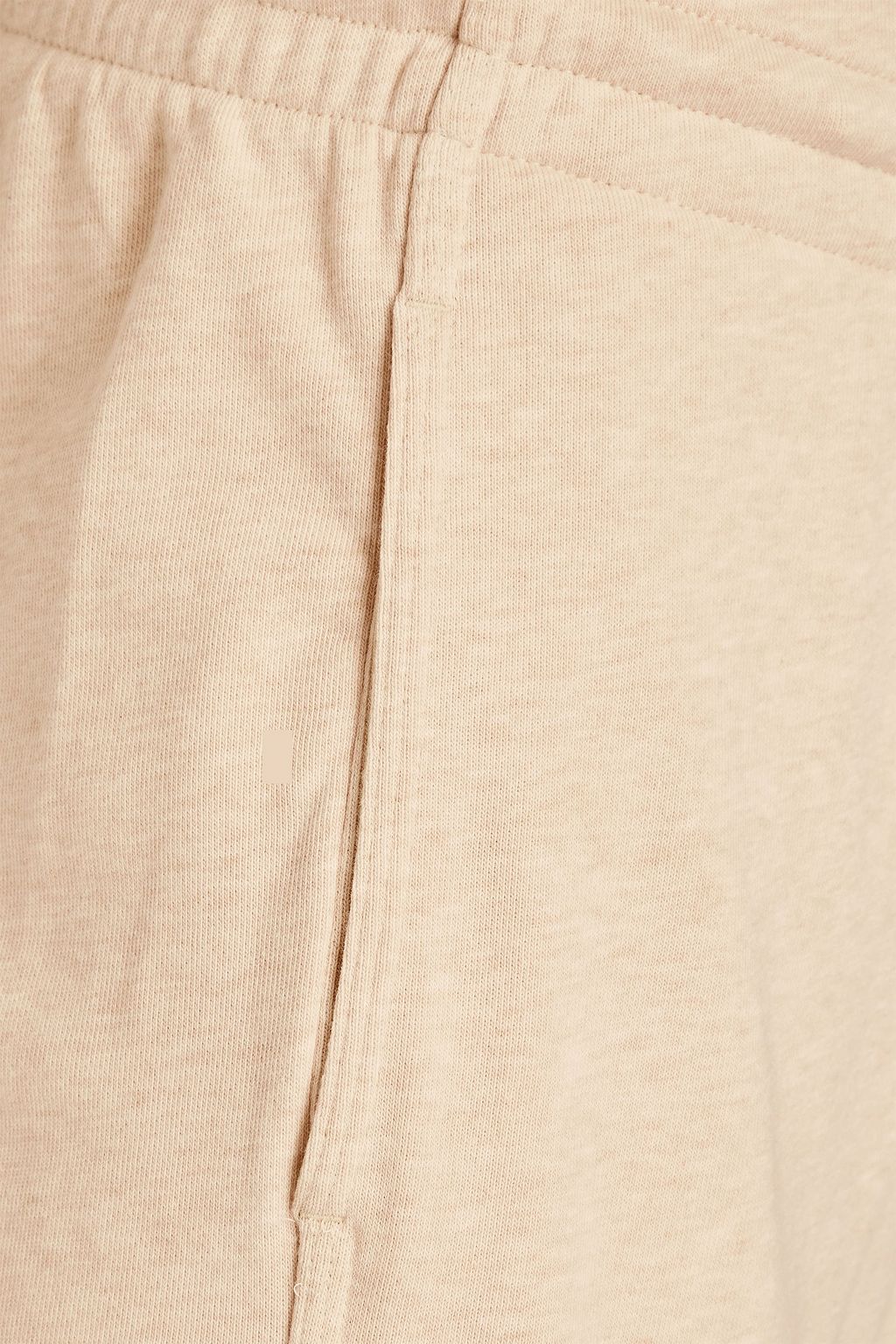 ADIDAS Shorts aus meliertem Frottee aus einer Baumwollmischung mit Applikationen