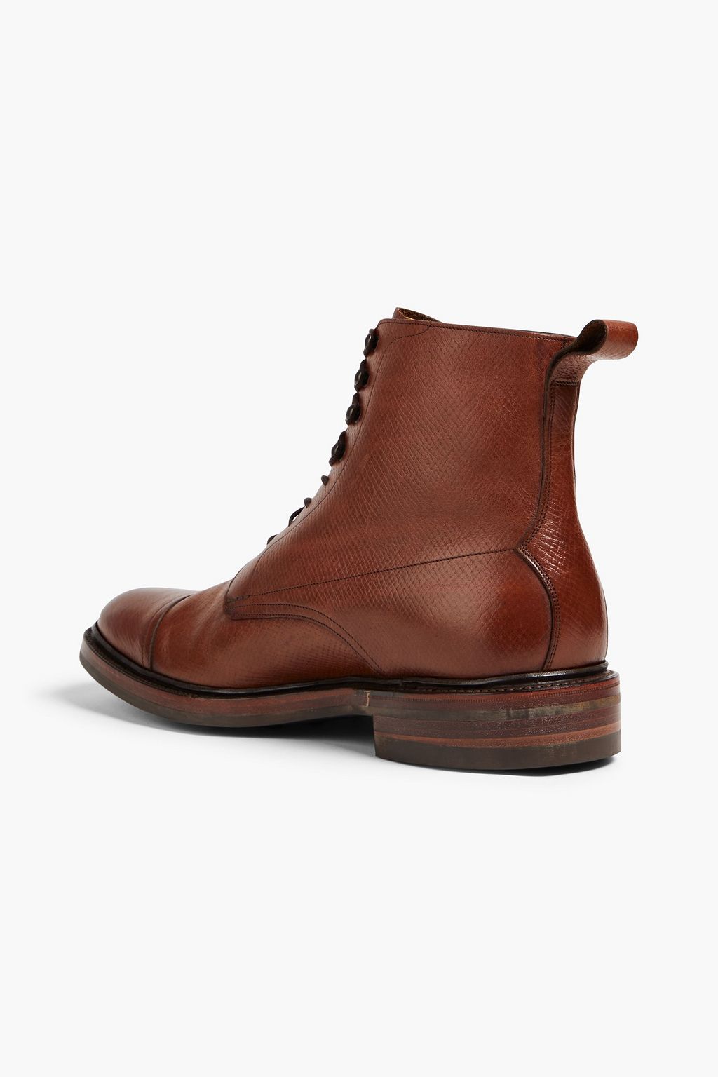 DUNHILL Textured-leather boots