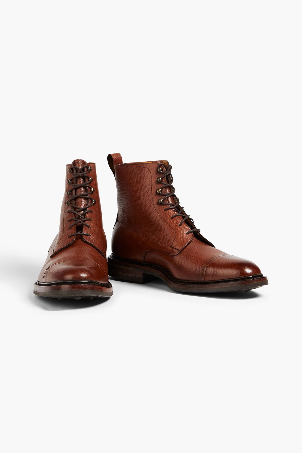 DUNHILL Textured-leather boots
