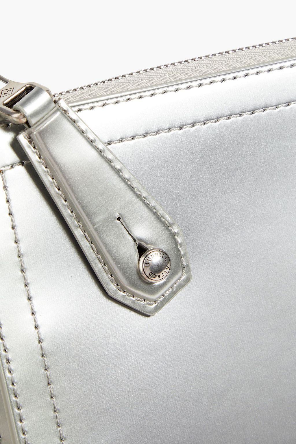 DUNHILL Metallic patent-leather pouch