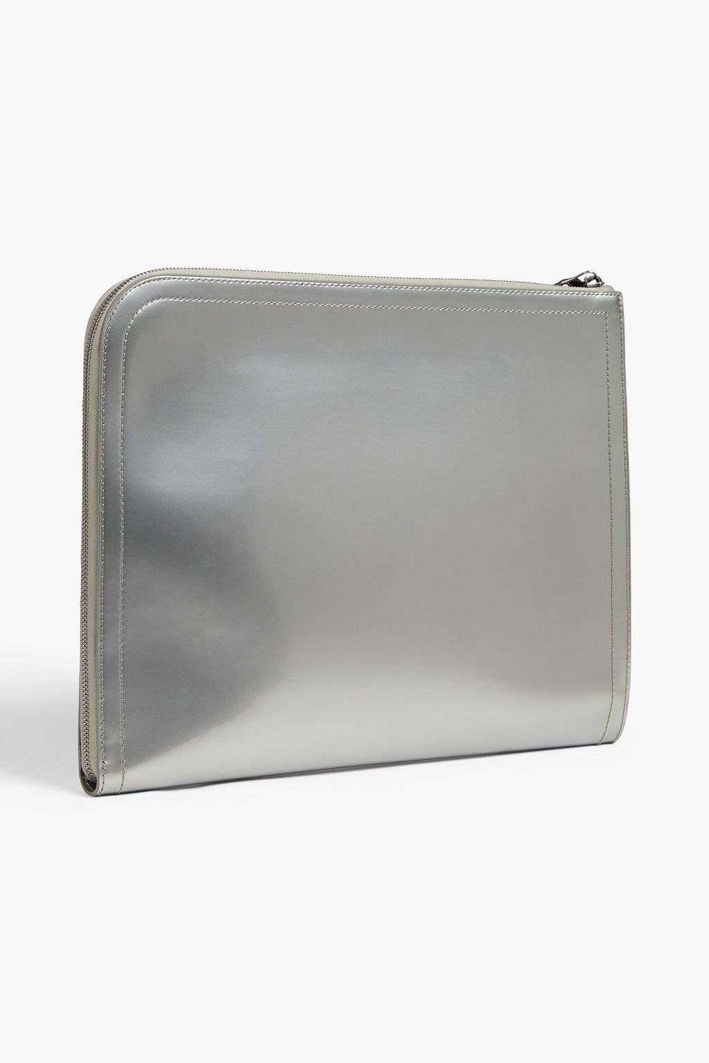 DUNHILL Metallic patent-leather pouch