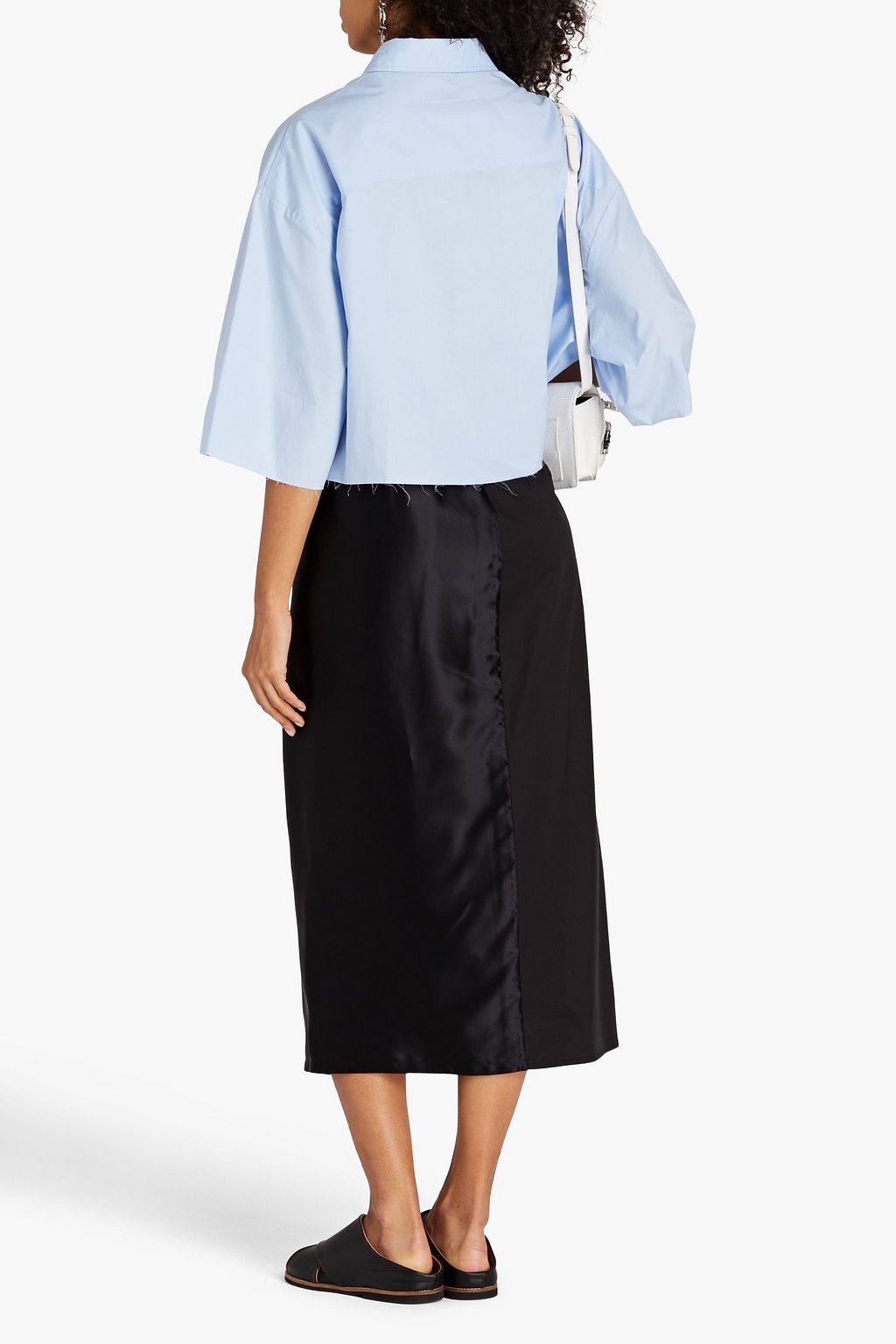 MM6 MAISON MARGIELA Cropped cotton-poplin shirt