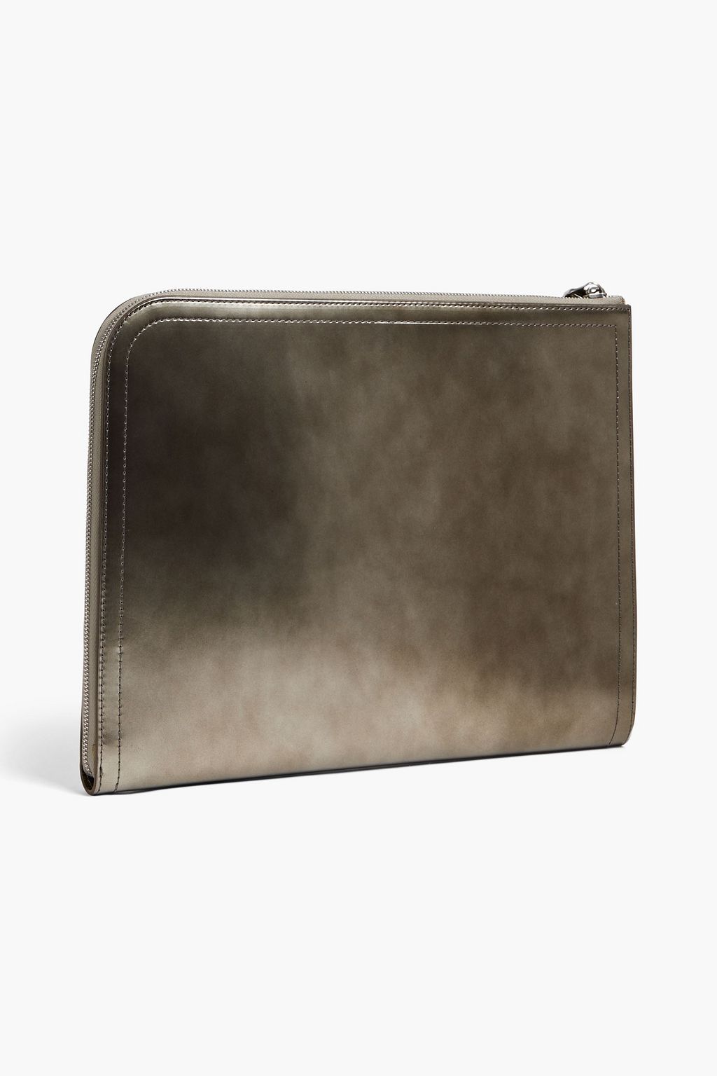 DUNHILL Metallic patent-leather pouch