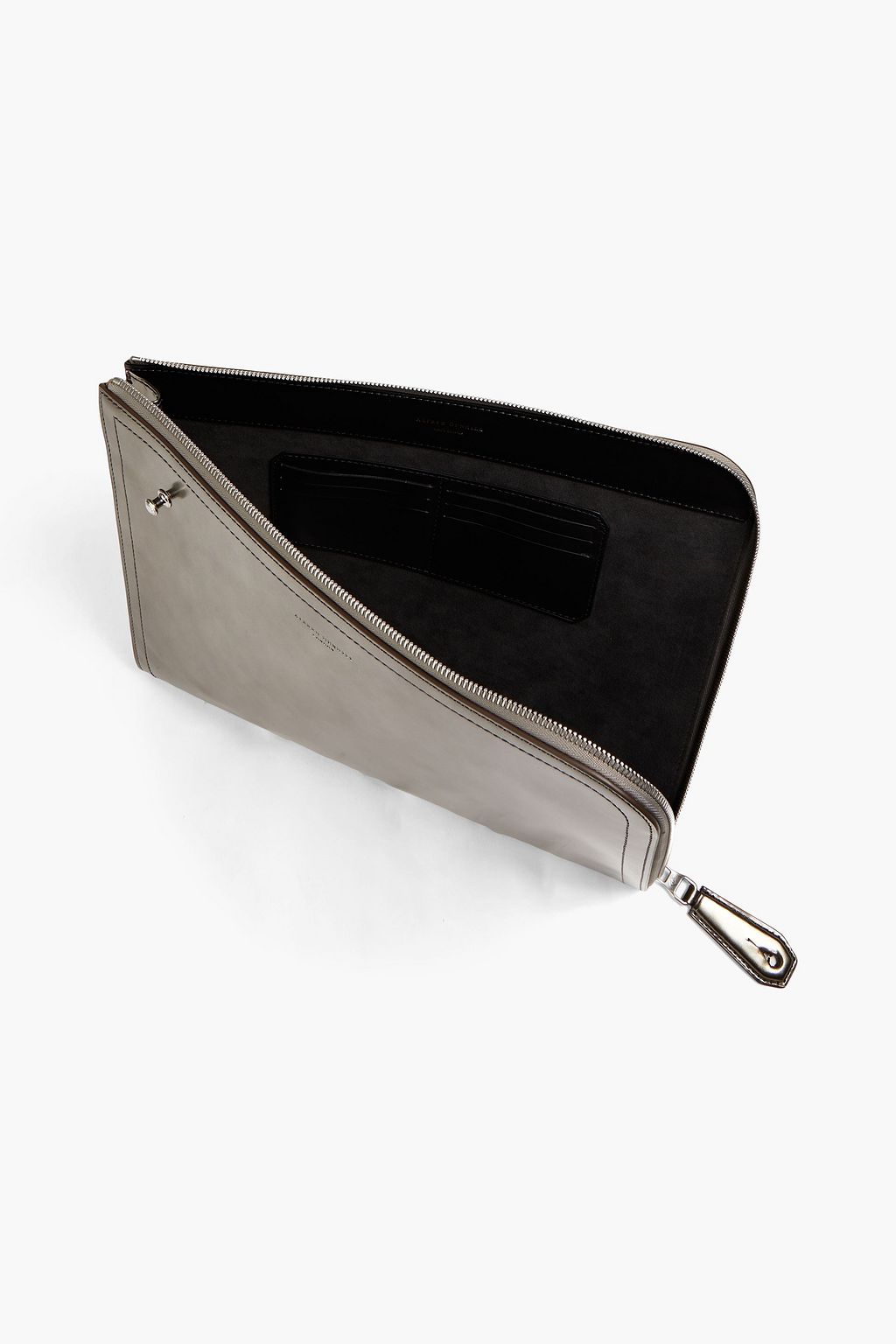 DUNHILL Metallic patent-leather pouch