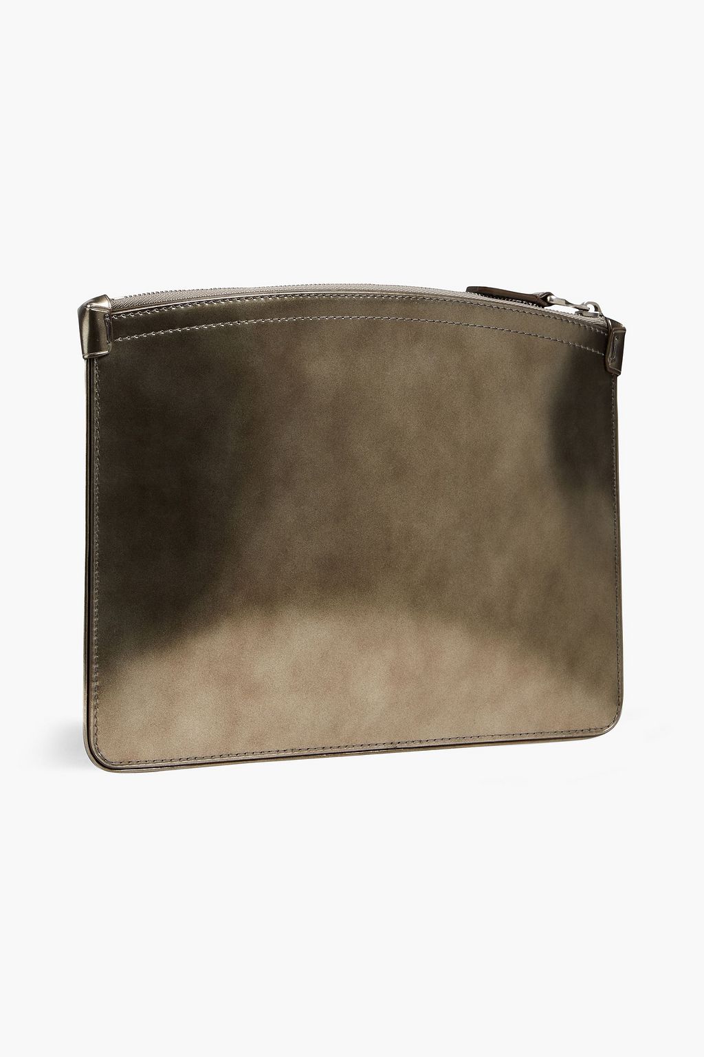 DUNHILL Metallic patent-leather pouch