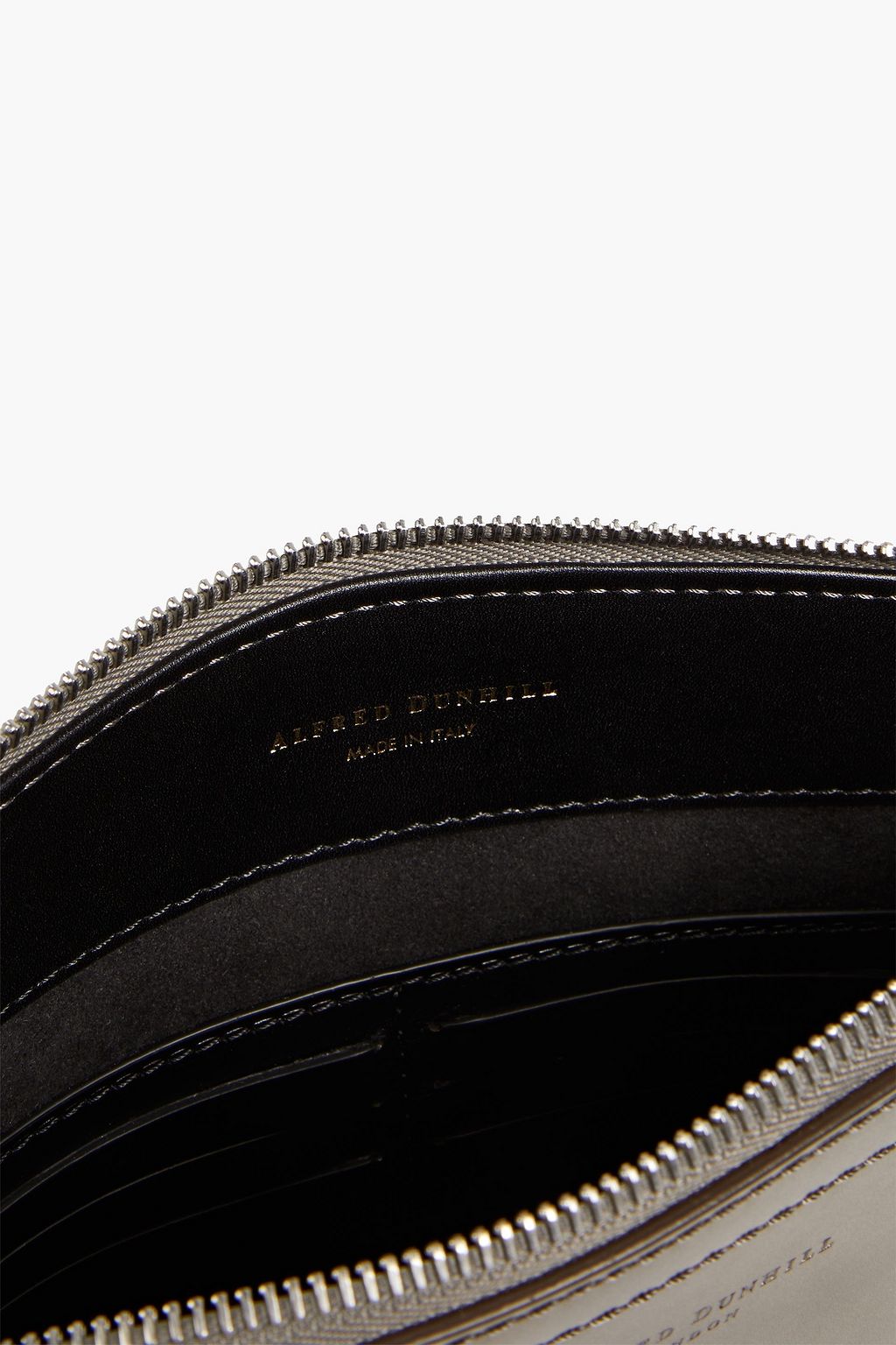 DUNHILL Metallic patent-leather pouch