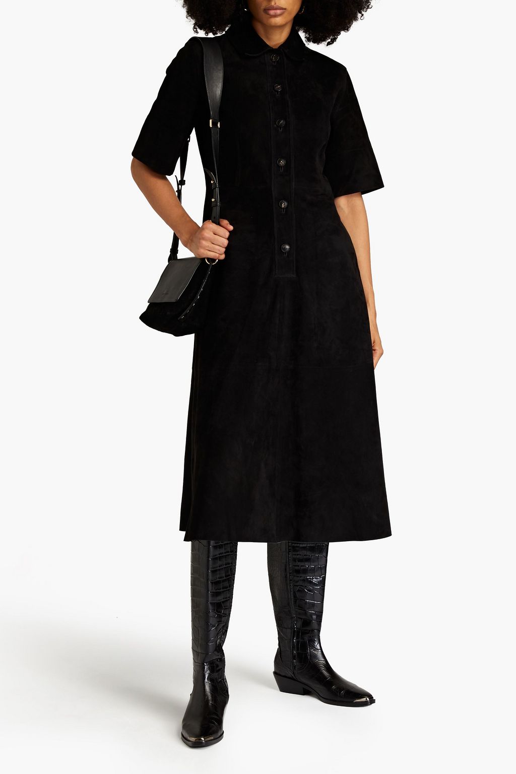 CO Suede midi dress