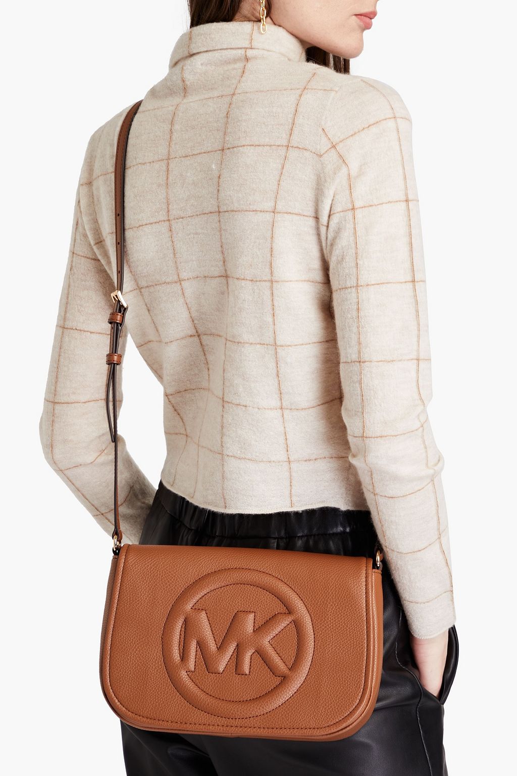 MICHAEL MICHAEL KORS Brynn faux textured-leather shoulder bag