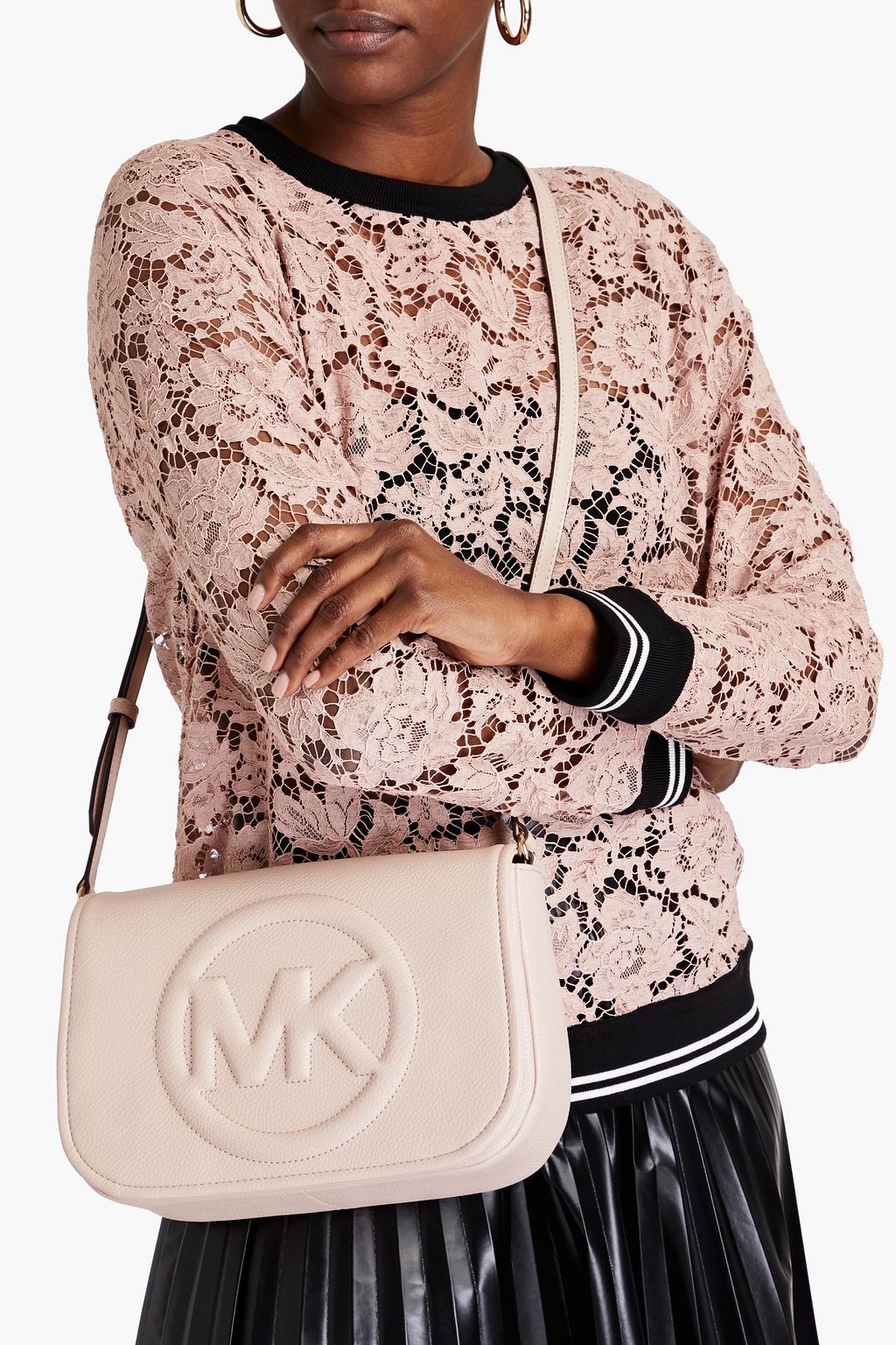 MICHAEL MICHAEL KORS Brynn faux textured-leather shoulder bag