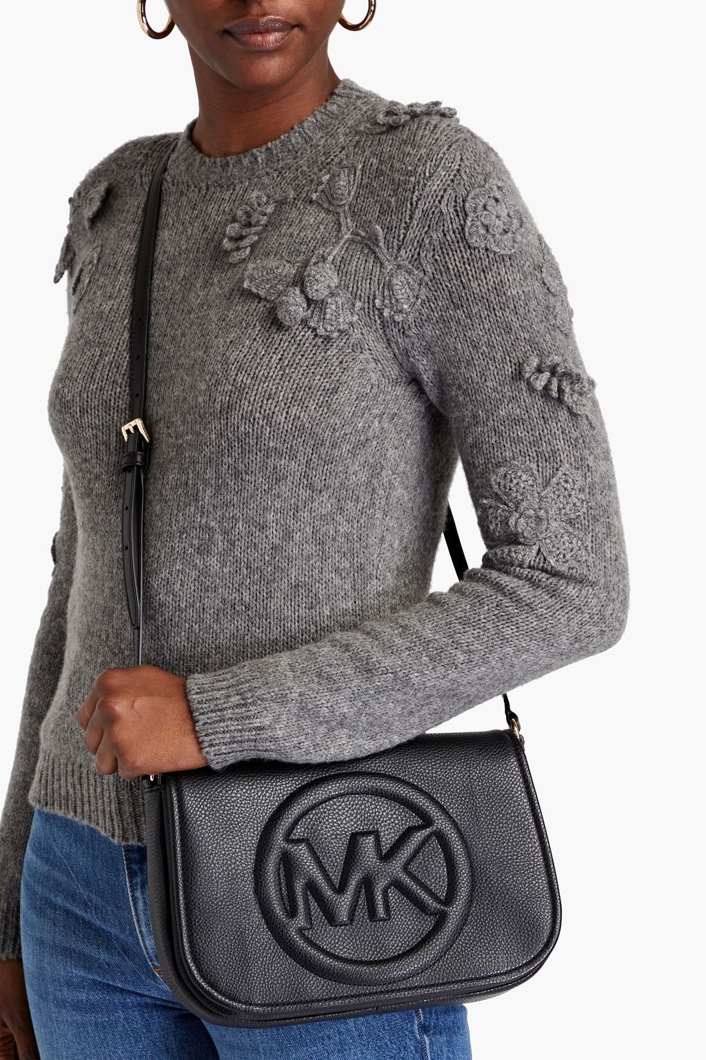 MICHAEL MICHAEL KORS Brynn faux textured-leather shoulder bag