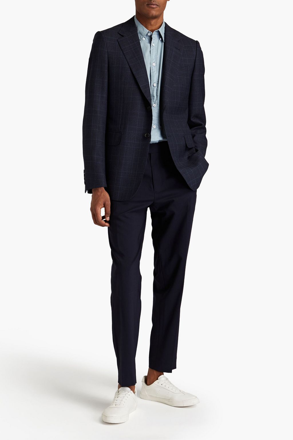 DUNHILL Prince of Wales checked wool blazer