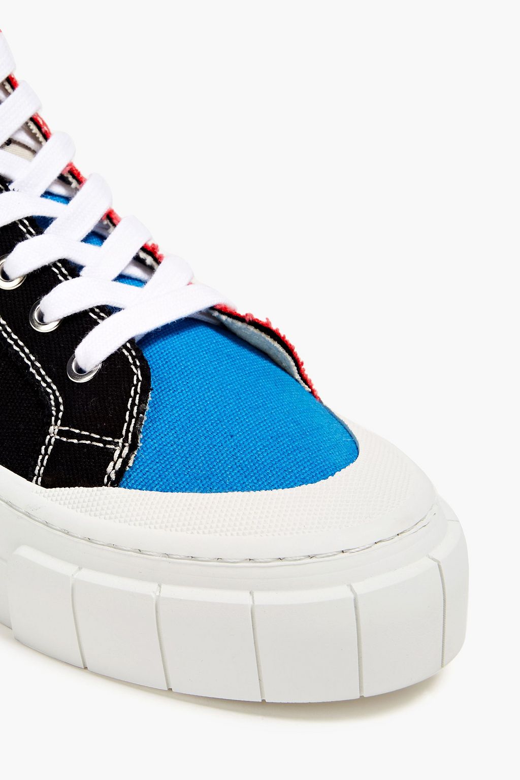 GOOD NEWS Juice colorblock canvas hightop sneakers THE