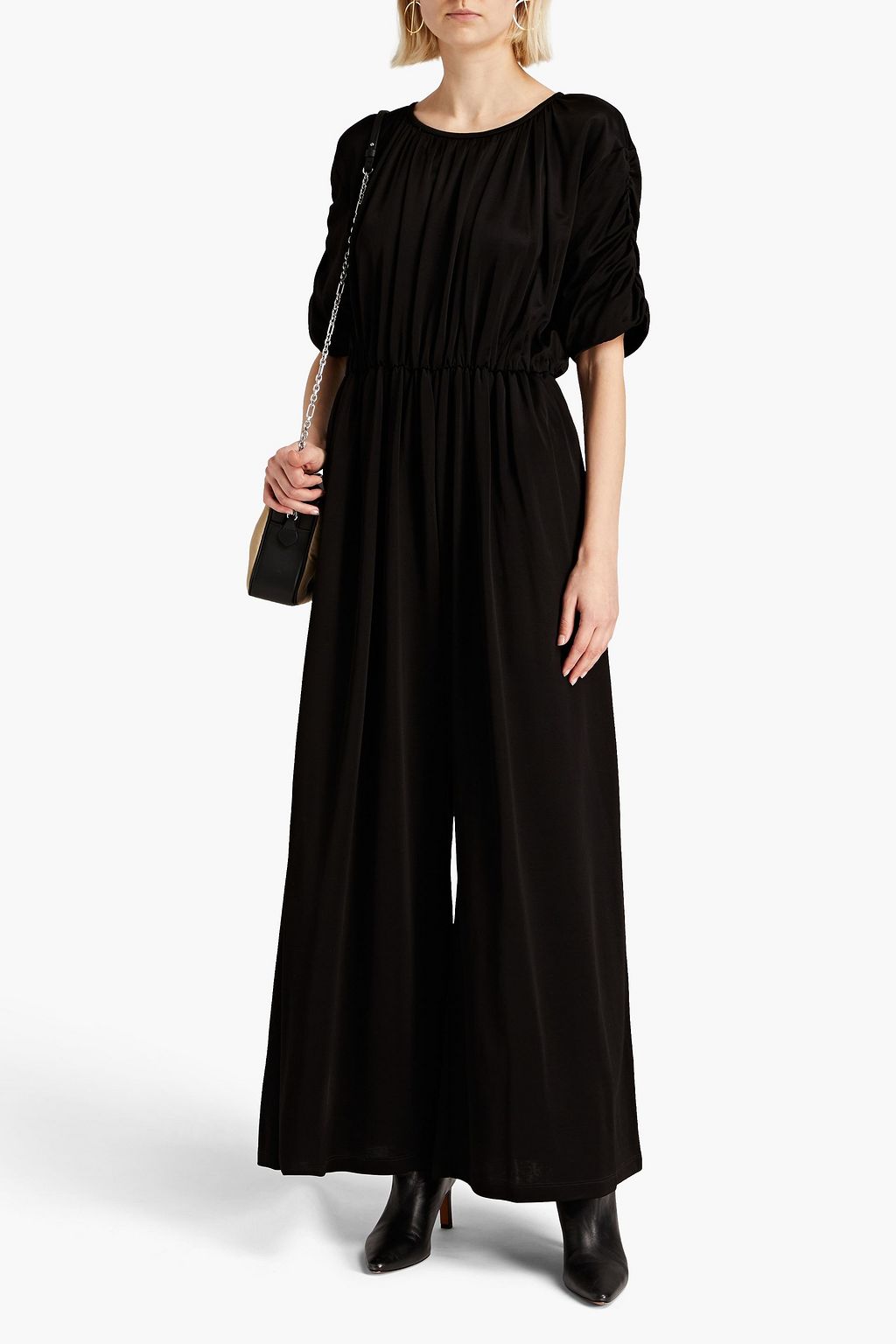 MM6 MAISON MARGIELA Gathered satinjersey jumpsuit THE
