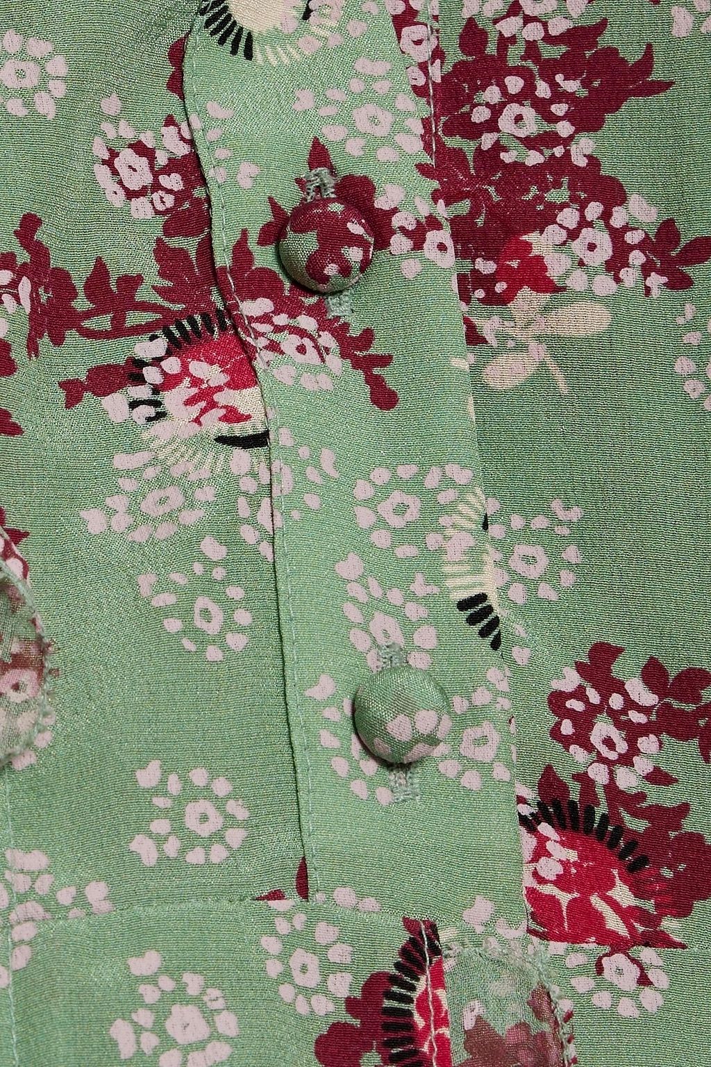 VALENTINO GARAVANI Pussy-bow printed silk crepe de chine dress