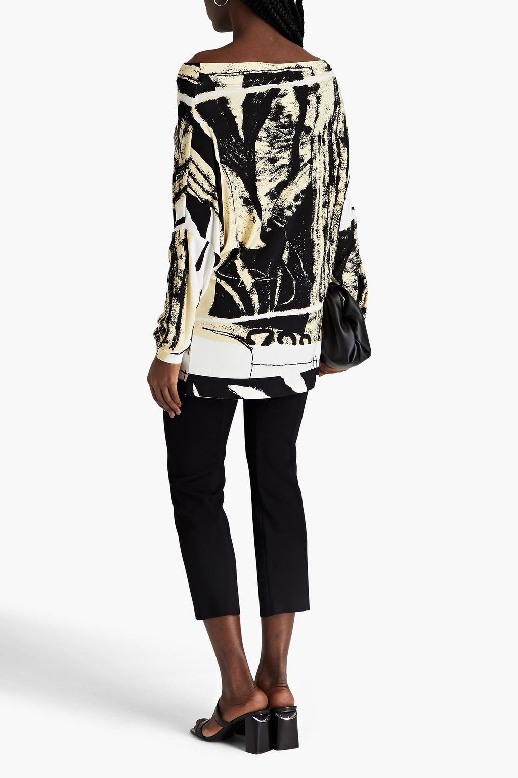 NORMA KAMALI Convertible printed stretch-jersey top
