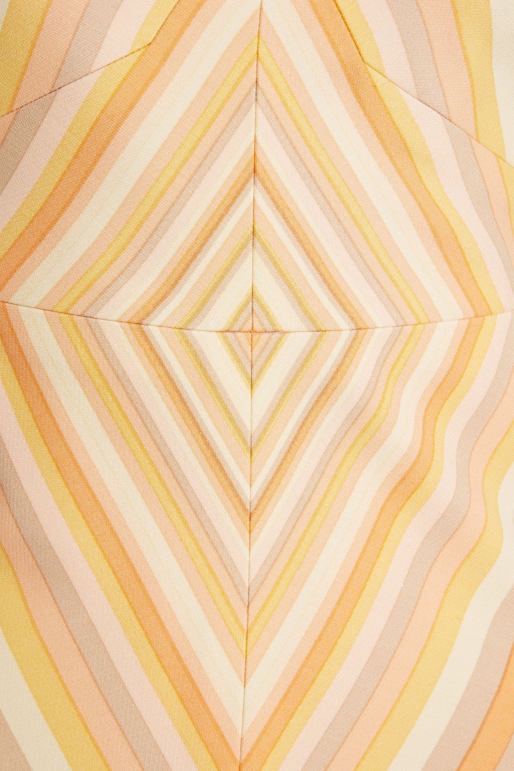 VALENTINO GARAVANI Striped wool and silk-blend crepe midi dress