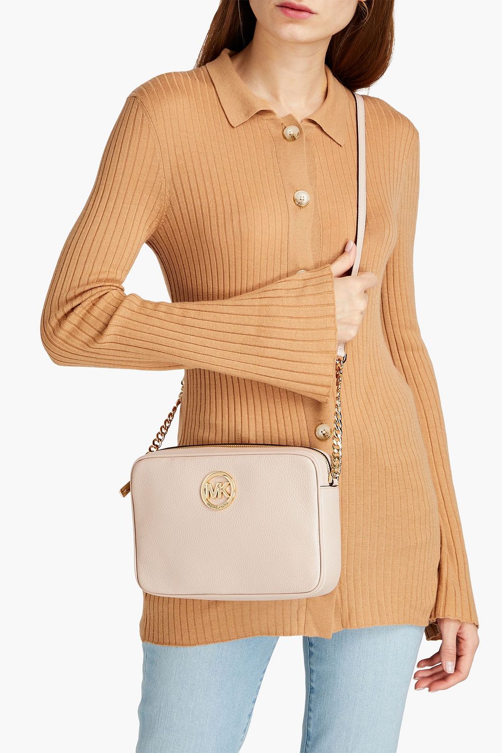 MICHAEL MICHAEL KORS Fulton pebbled-leather shoulder bag