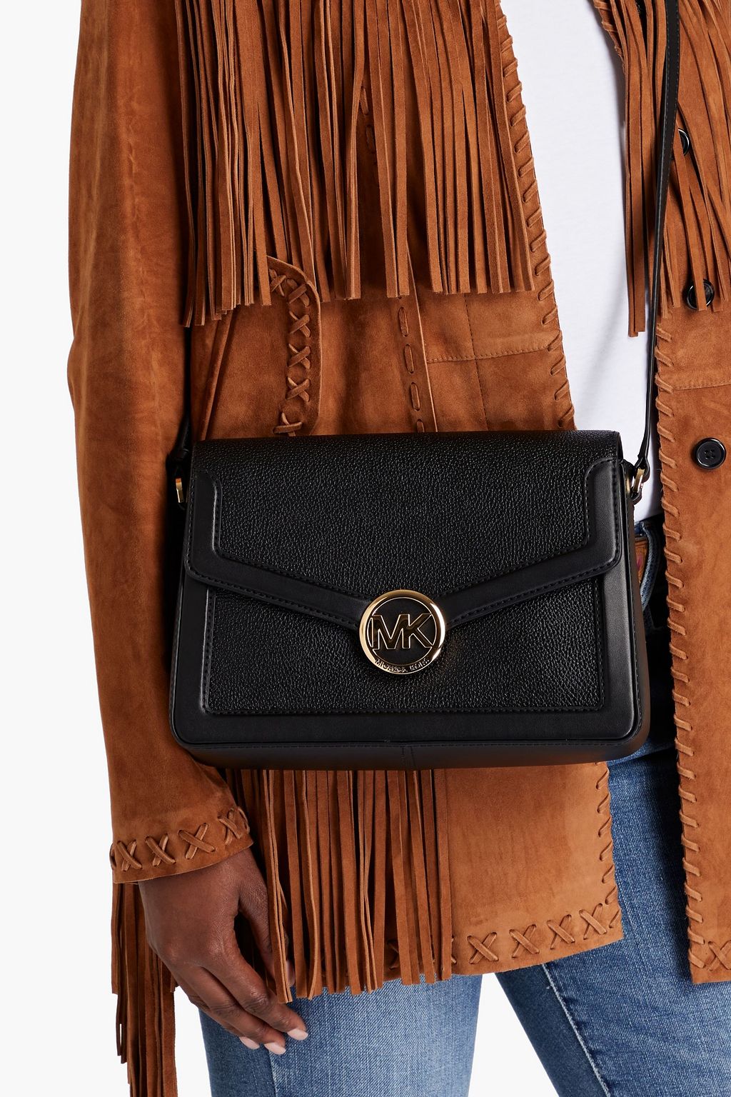 MICHAEL MICHAEL KORS Jessie pebbled-leather shoulder bag