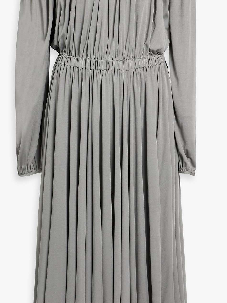 off-the-shoulder silk crepe de chine midi dress