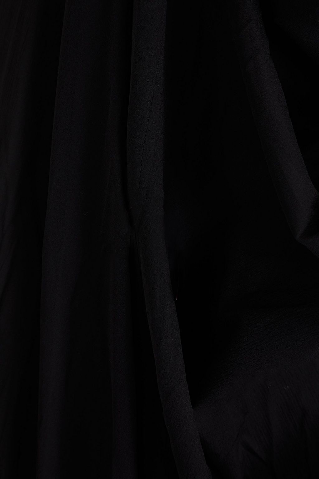 MAISON MARGIELA Midikleid aus Crêpe aus Stretch-Seide mit Federbesatz