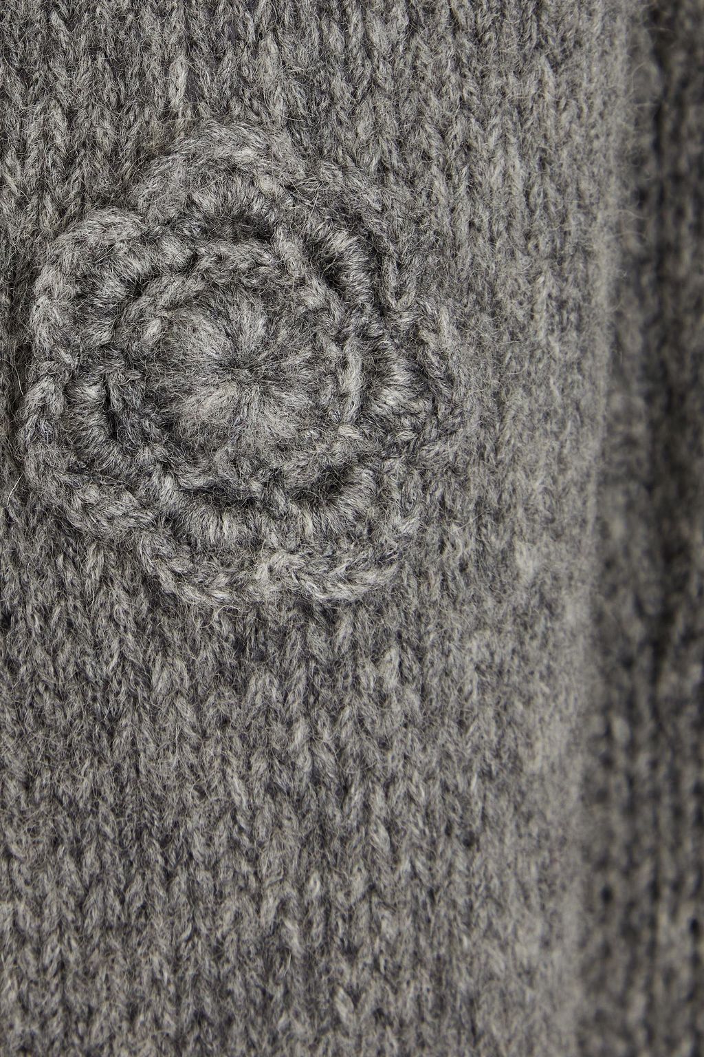 VALENTINO GARAVANI Floral-appliquéd wool-blend sweater