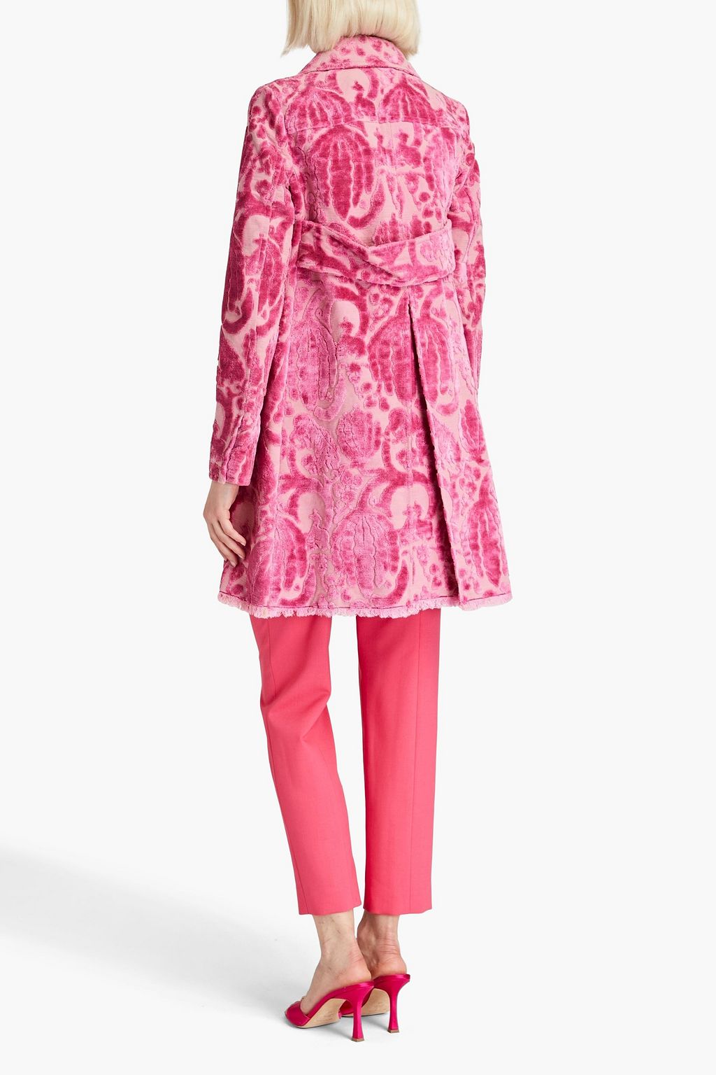 VALENTINO GARAVANI Chenille-jacquard cotton coat