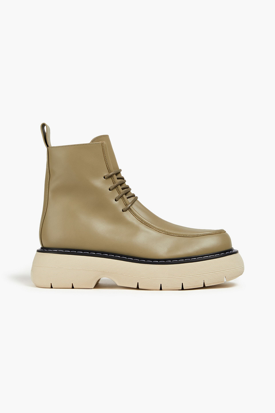 Atp Atelier Lomello Leather Platform Combat Boots In Green