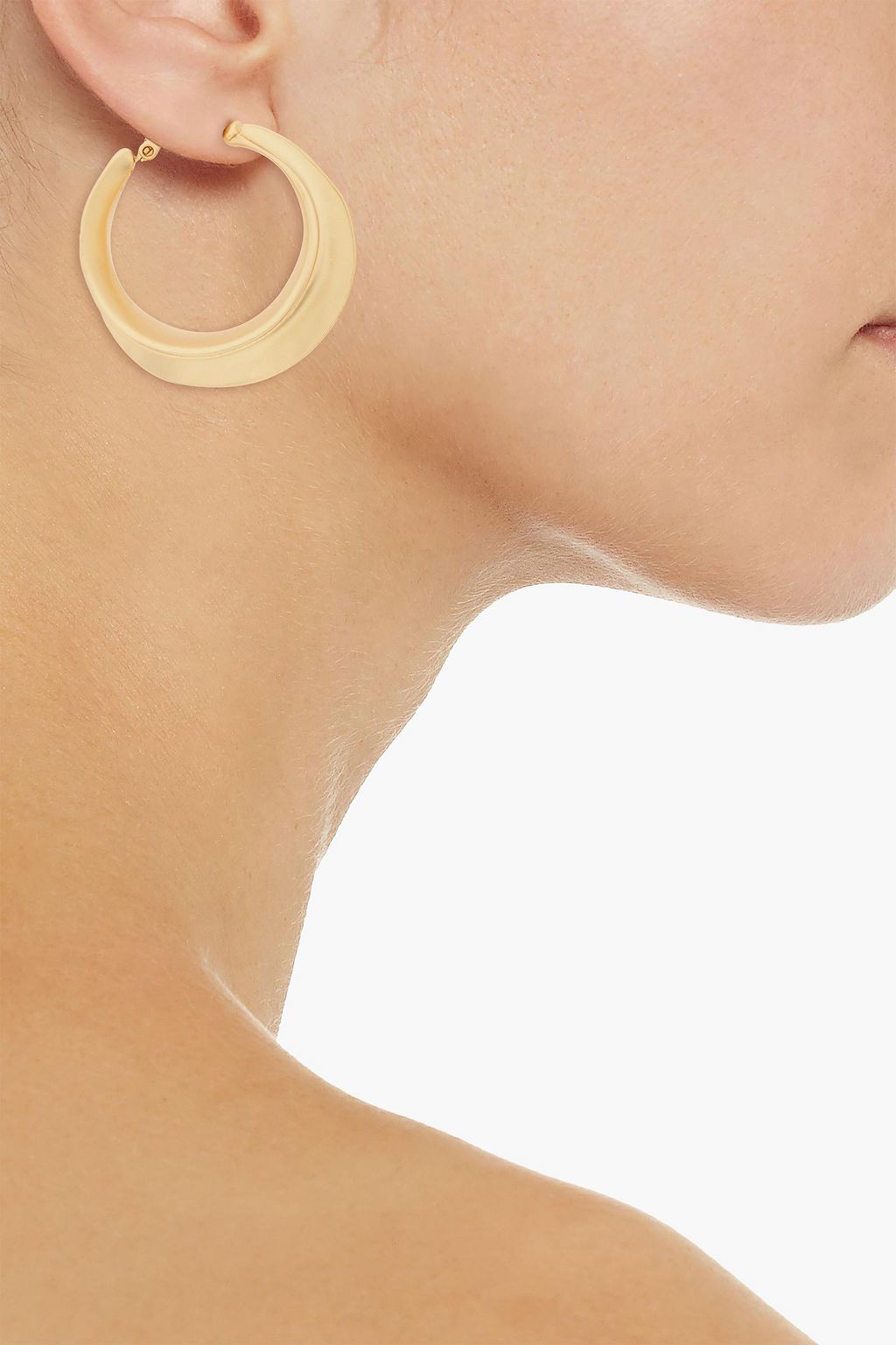KENNETH JAY LANE Gold-tone clip hoop earrings