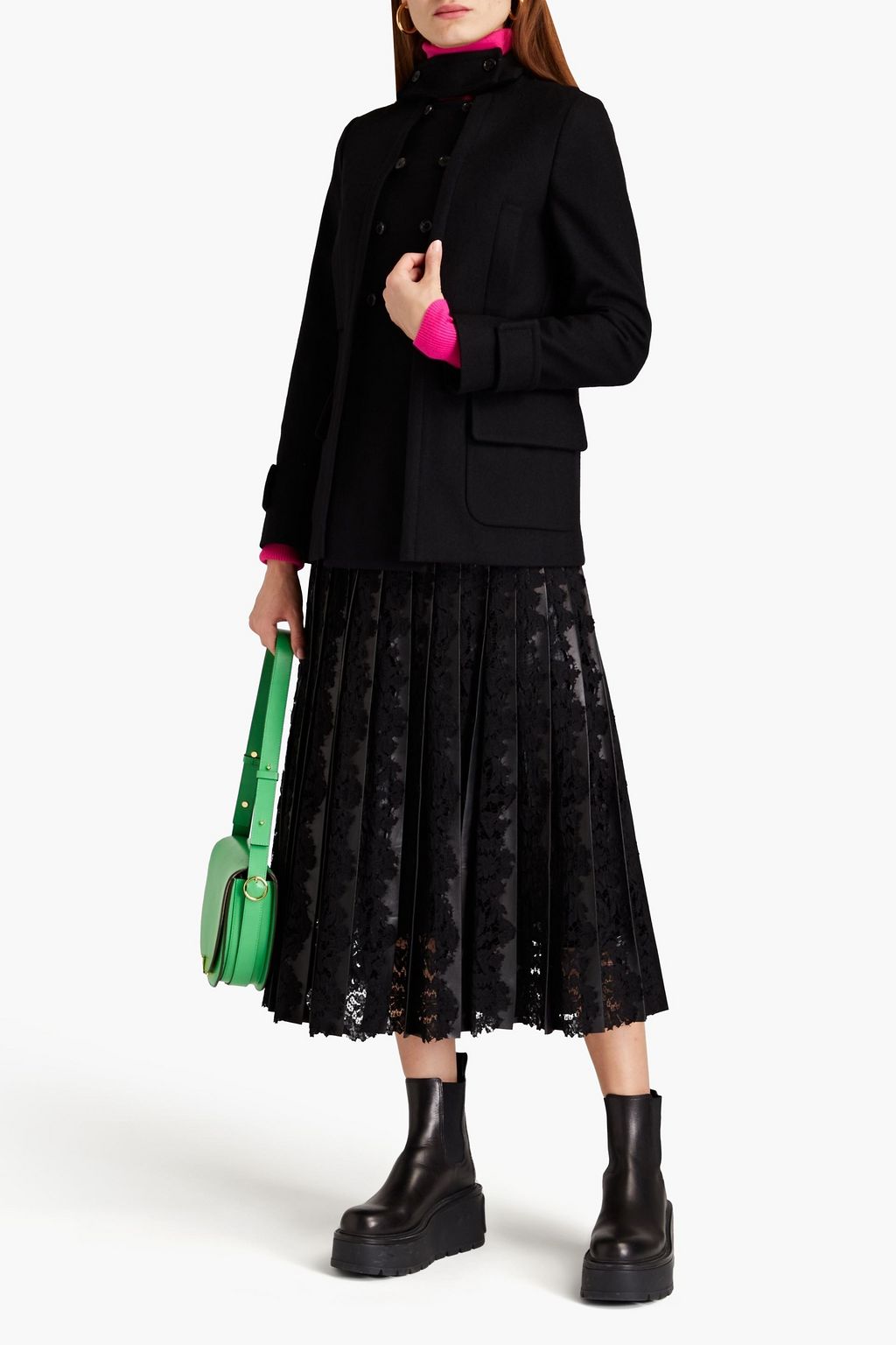 VALENTINO GARAVANI Double-breasted wool-felt coat