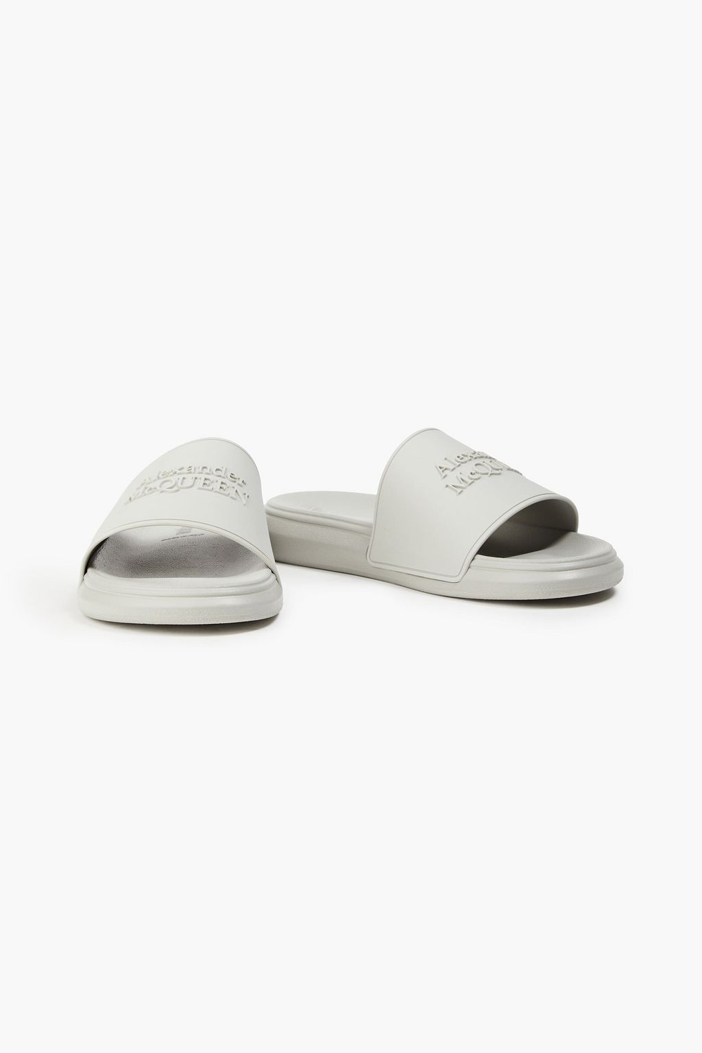 ALEXANDER MCQUEEN Embossed rubber slides