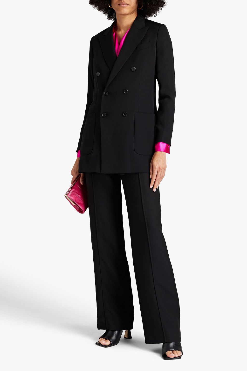 VALENTINO GARAVANI Doppelreihiger Blazer aus Seiden-Crêpe