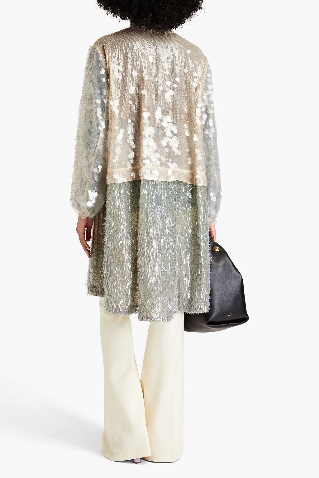 VALENTINO Sequin-embellished tulle jacket