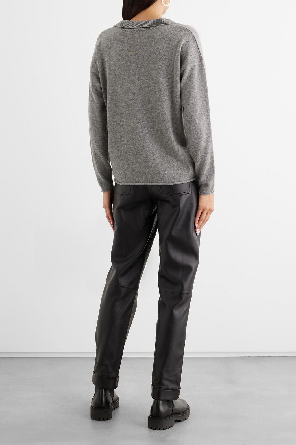 IRIS & INK Jessica Pullover aus einer melierten Kaschmir-Wollmischung