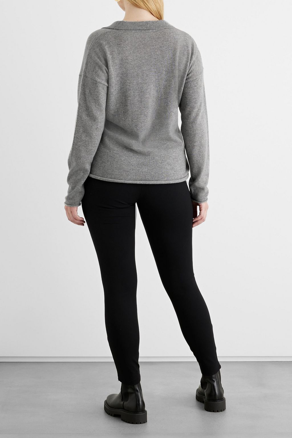 IRIS & INK Jessica Pullover aus einer melierten Kaschmir-Wollmischung