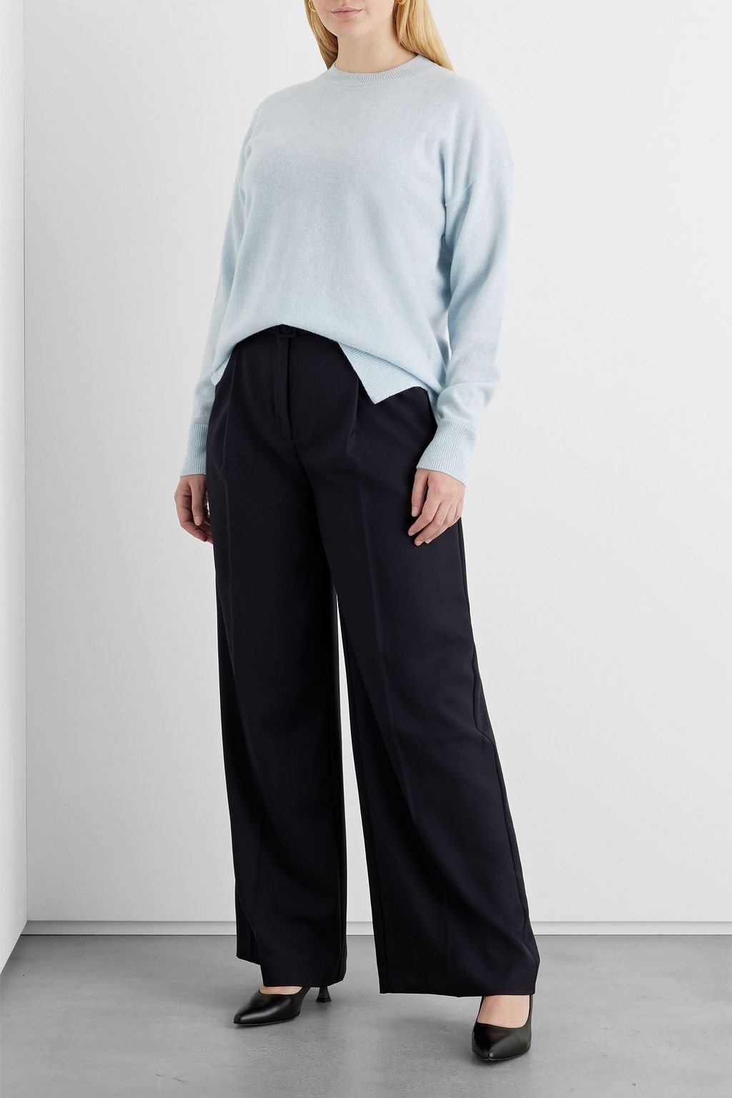 IRIS & INK Hannah melierter Wollpullover