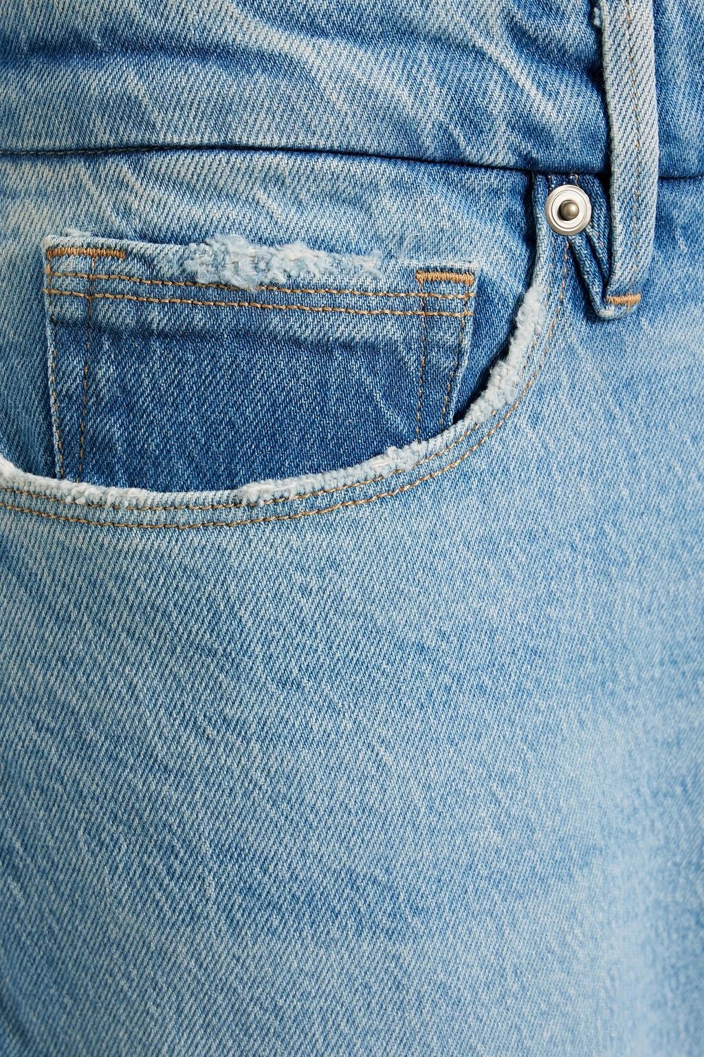 GOOD AMERICAN Good Girl frayed mid-rise slim-leg jeans
