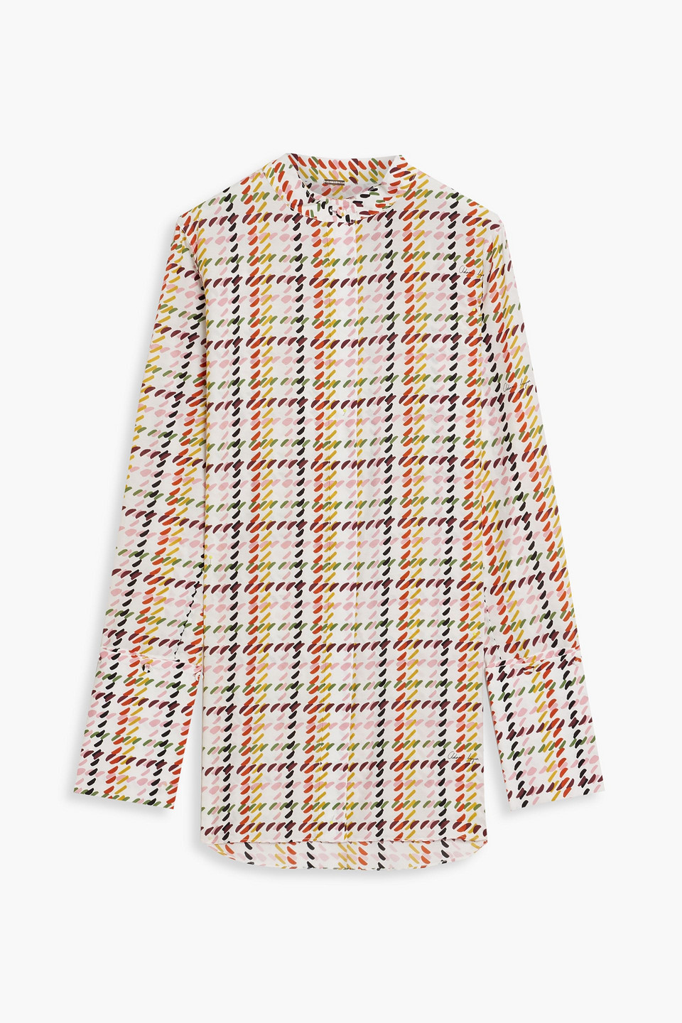 Adam Lippes Printed cotton and silk-blend shirt