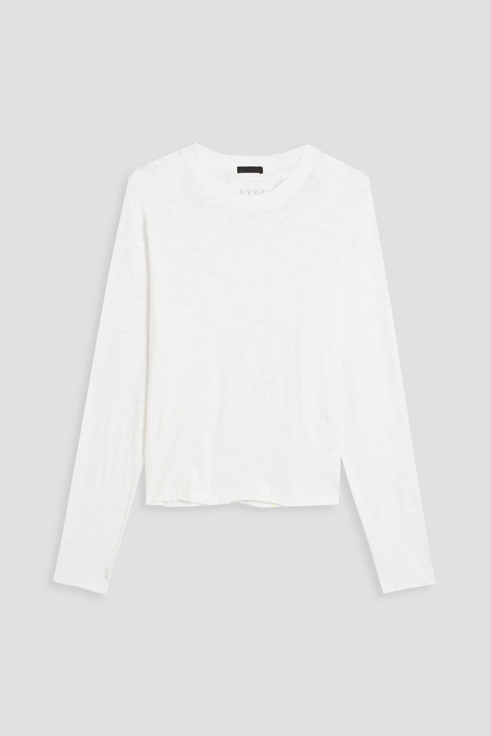 atm anthony thomas melillo - slub cotton-jersey top - white - s