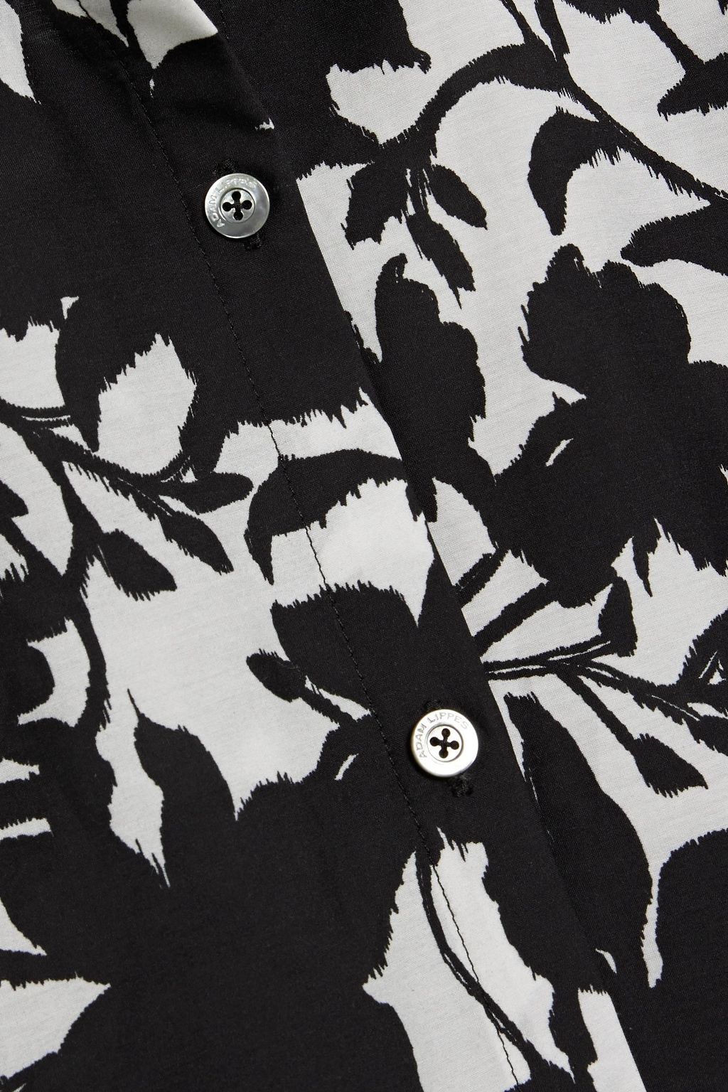 ADAM LIPPES Printed cotton and silk-blend midi dress