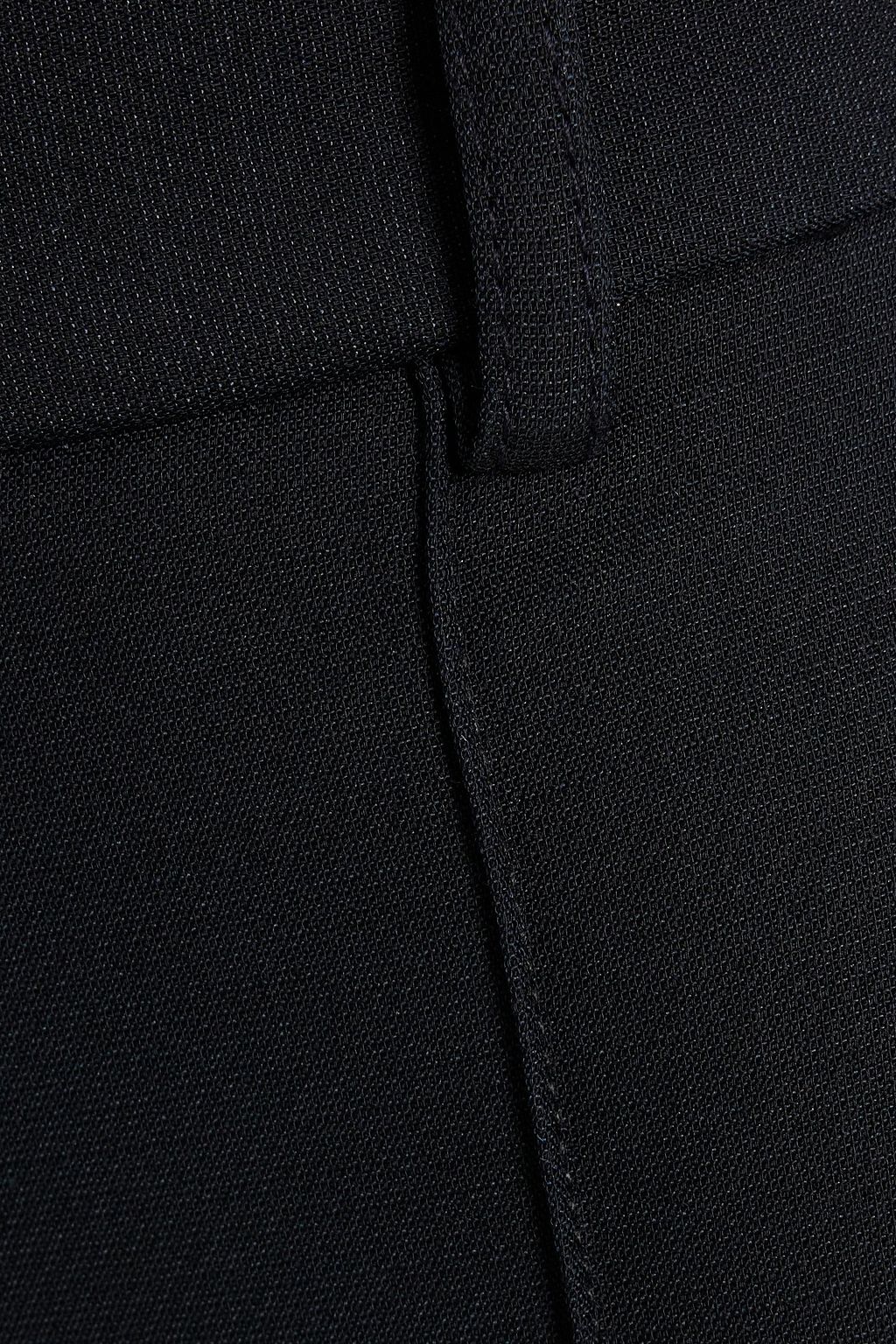 ADAM LIPPES Wool and silk-blend twill wide-leg pants